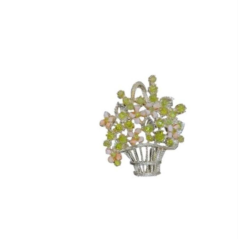 Floral basket Brooch